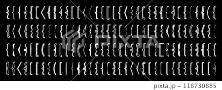 Shaded text brackets, black quotation box. Curly, square and corner parentheses. Vintage typographical symbol, calligraphic quote frame. Doodle, lettering element. Vector illustration 118730885