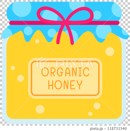 Cute Hand drawn Organic Honey Jar 118731540