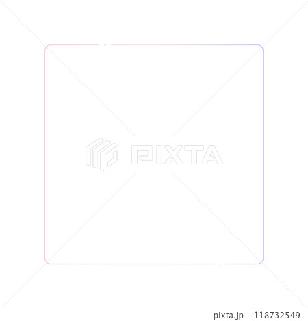 グラデーションが美しい細い線の四角いフレーム - シンプルでおしゃれなデコレーションの素材 グラデーションが美しい細い線の四角いフレーム - シンプルでおしゃれなデコレーションの素材 118732549