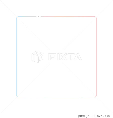 グラデーションが美しい細い線の四角いフレーム - シンプルでおしゃれなデコレーションの素材 グラデーションが美しい細い線の四角いフレーム - シンプルでおしゃれなデコレーションの素材 118732550