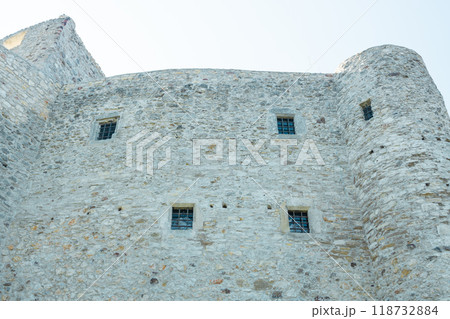 Ruins of medieval castle Mirow in Poland 118732884