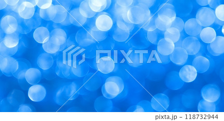Abstract blue bokeh background with out of focus lights. 118732944