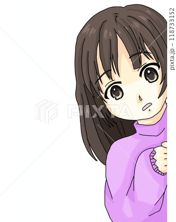 ちらっとこちらをのぞく少女 ちらっとこちらをのぞく少女 118733152