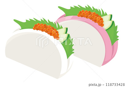 いくらと紅白かまぼこ 118733428