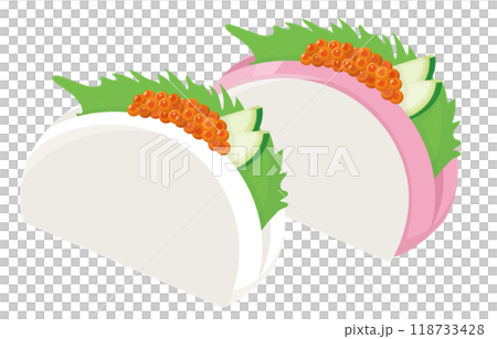 いくらと紅白かまぼこ 118733428