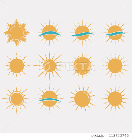 collection of sun logos 118733746