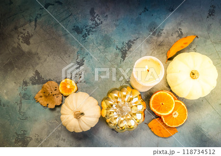 pumpkin on table 118734512