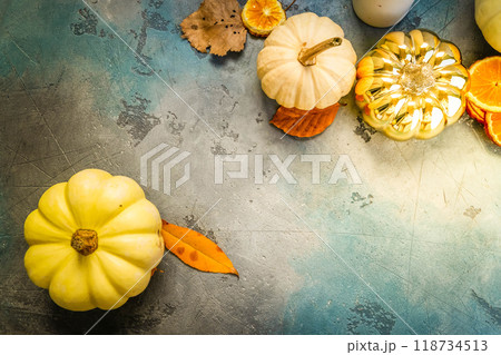 pumpkin on table 118734513
