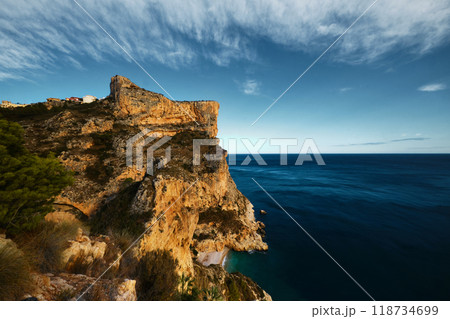 landscape of majestic coastal cliff landscape of majestic coastal cliff 118734699