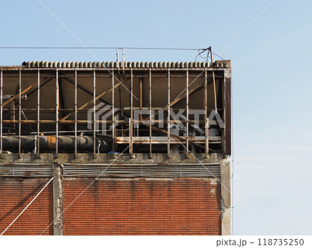 abandoned factory ruins abandoned factory ruins 118735250