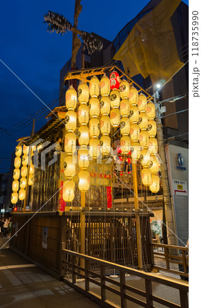 Gion Matsuri Festival Yamahoko floats parade in Kyoto, Japan 118735990