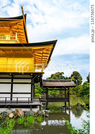 Kinkakuji temple, also called Golden Pavilion in Kyoto, Japan 118736073