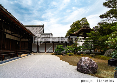 Kinkakuji temple, also called Golden Pavilion in Kyoto, Japan 118736163
