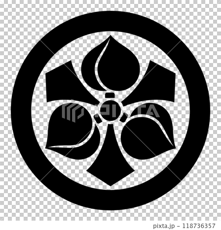 丸六研三友。日本家族徽章向量圖示插畫。 丸六研三友。日本家族徽章向量圖示插畫。 118736357