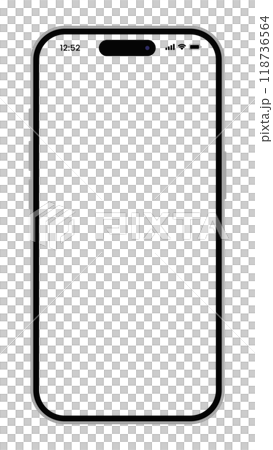 iphone 16のシンプルなモックアップのベクターイラスト 118736564