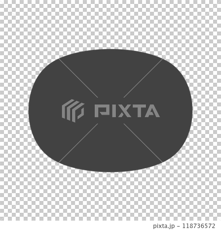 横長のスーパー楕円のシンプルなベクターイラスト　Superellipse 118736572