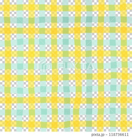 Green Yellow Gingham Check Hand Drawn Pattern Background Overlay Green Yellow Gingham Check Hand Drawn Pattern Background Overlay 118736611
