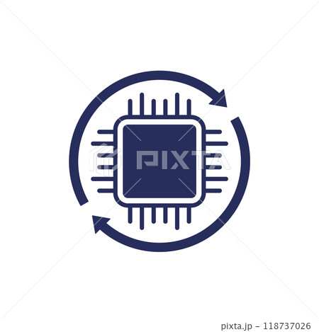 firmware update icon with arrows firmware update icon with arrows 118737026