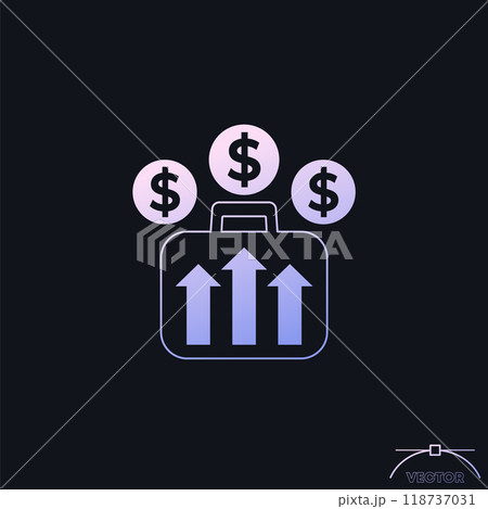 portfolio growth and profit increase icon 118737031