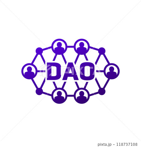 DAO community icon with users DAO community icon with users 118737108