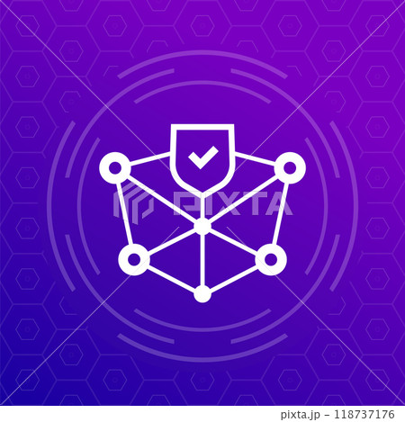 blockchain security icon for web 118737176