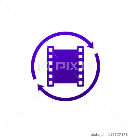 video converter icon on white 118737178