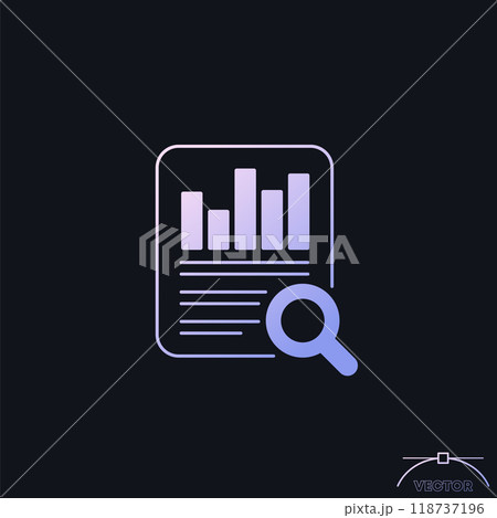 audit icon, auditing financial data audit icon, auditing financial data 118737196
