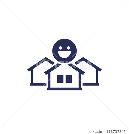 good neighbourhood icon on white 118737245