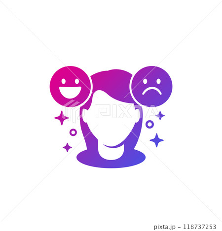 mood swings icon with a woman 118737253