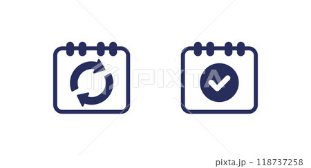 monthly subscription auto-renewal icons on white monthly subscription auto-renewal icons on white 118737258