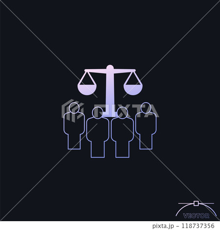 class action icon, collective legal case vector 118737356