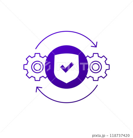secure operation vector icon on white 118737420
