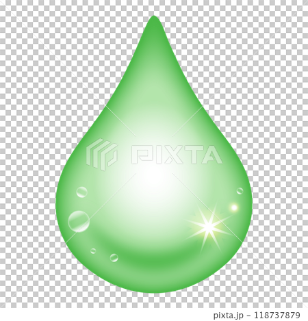 緑色の美容成分のしずくのベクターイラスト 118737879