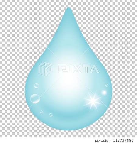 水色の美容成分のしずくのベクターイラスト 水色の美容成分のしずくのベクターイラスト 118737880