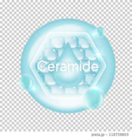 受豐滿神經酰胺啟發的美容成分的向量圖解 受豐滿神經酰胺啟發的美容成分的向量圖解 118738603