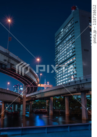 首都高速浜崎橋JCT の夜景 首都高速浜崎橋JCT の夜景 118738612