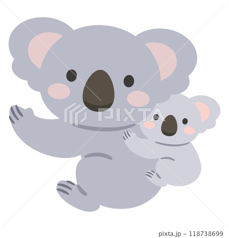 コアラ親子のイラスト コアラ親子のイラスト 118738699