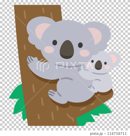 Illustration of a koala and its child 118738711