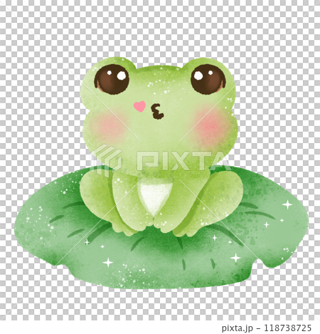 A watercolor hand drawn cute illustration for love valentines day invitations greetings heart printable a frog sitting on a lily pad A watercolor hand drawn cute illustration for love valentines day invitations greetings heart printable a frog sitting on a lily pad 118738725