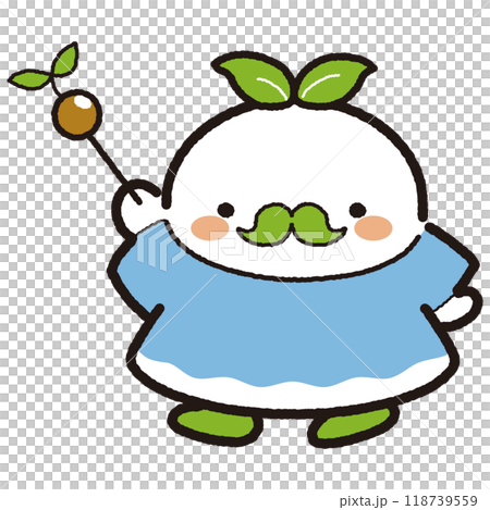 Character illustrations with natural environment and plant motifs Character illustrations with natural environment and plant motifs 118739559