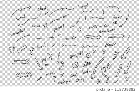 This is a set of 100 hand-drawn flower circles, ornaments, decorations, arrows, and letters. 118739882