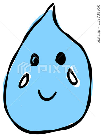 手書き風の号泣する顔の絵文字。青を基調としたシンプルでかわいいデザインが特徴です。おしゃれな雰囲気も 118739950