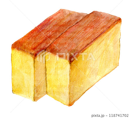 水彩イラスト　カステラ 118741702