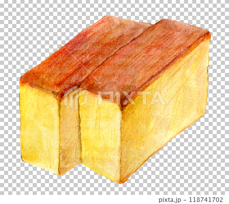 水彩イラスト　カステラ 118741702