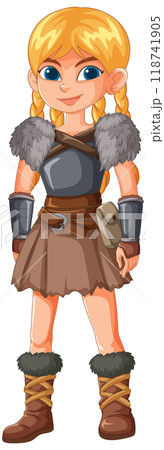 Brave Young Warrior Girl 118741905