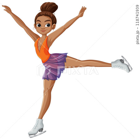 Graceful Ice Skating Girl Graceful Ice Skating Girl 118741939