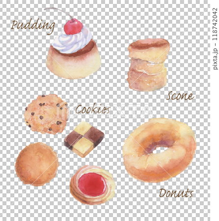 手作りおやつのイラスト 118742042