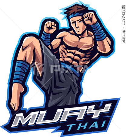 Muay thai esport mascot 118742289
