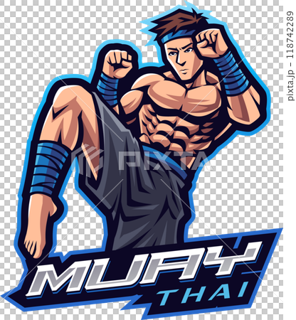 Muay thai esport mascot 118742289