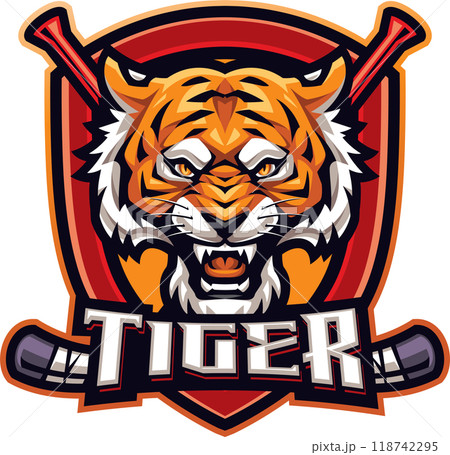 Tiger hockey mascot 118742295